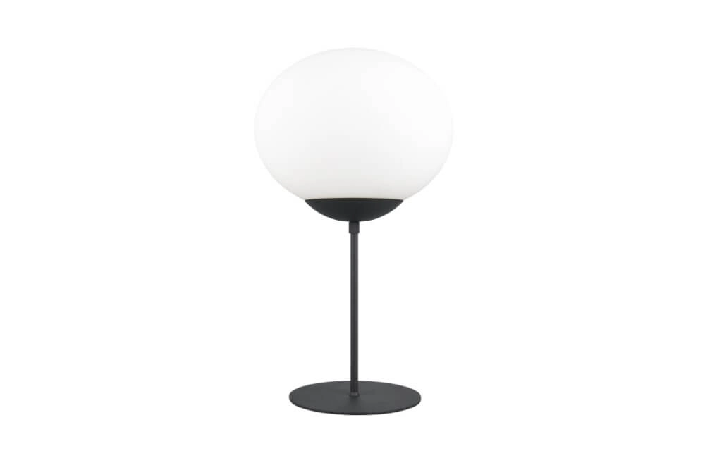 Tischlampe Fomento Ø 30cm - schwarz mit weißem Glas Trio 4017807616163