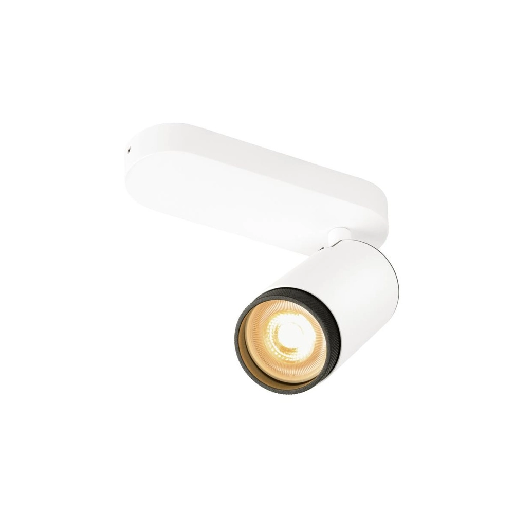 Aufputz-Spot Grip! L weiß mit schwarzem Ring SLV 4024163304443