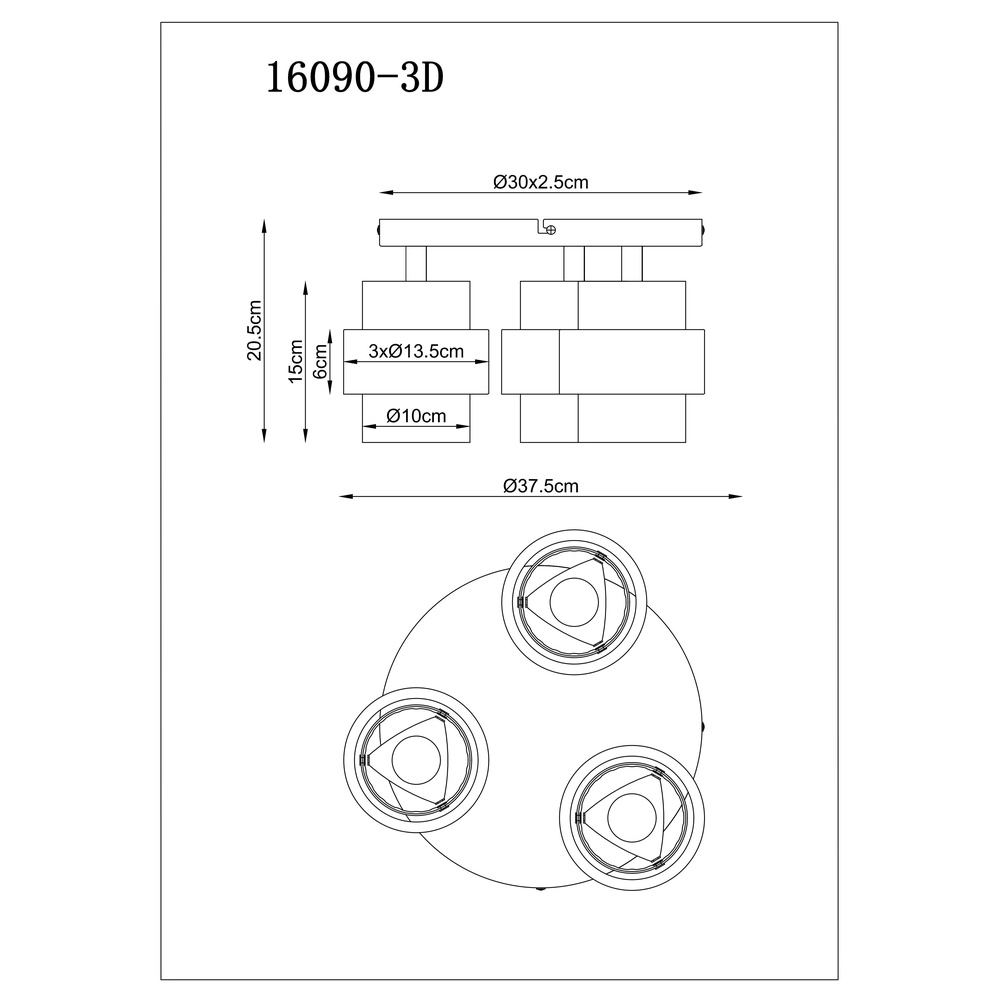Deckenlampe Daren Schwarz mit Marmor Globo 9007371586660