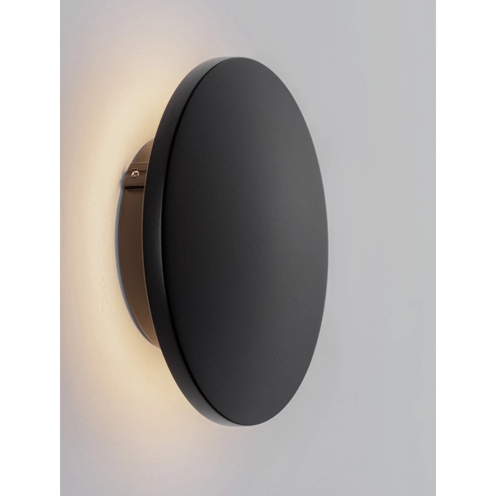 Runde Wandleuchte Copper schwarz Ø 13,5cm Lyora 5212017447326