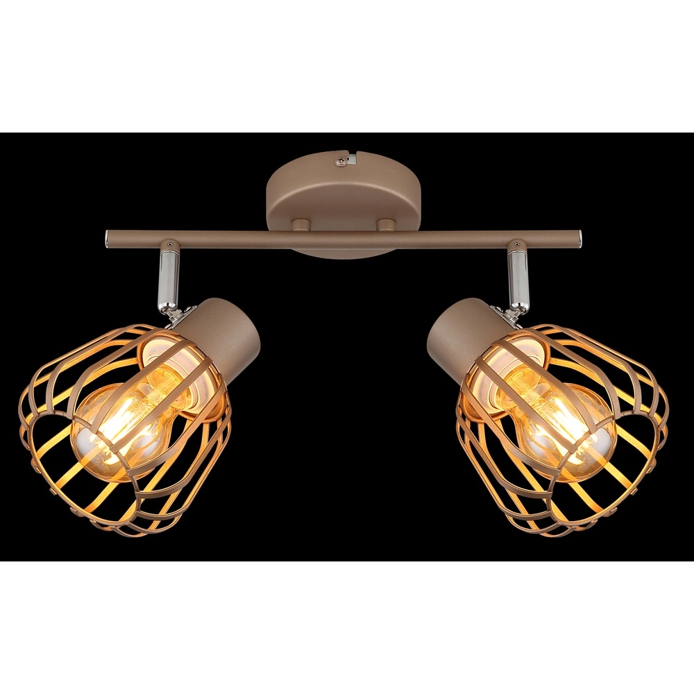 Deckenlampe Olin 2-helles Kaffeebraun Globo 9007371586578