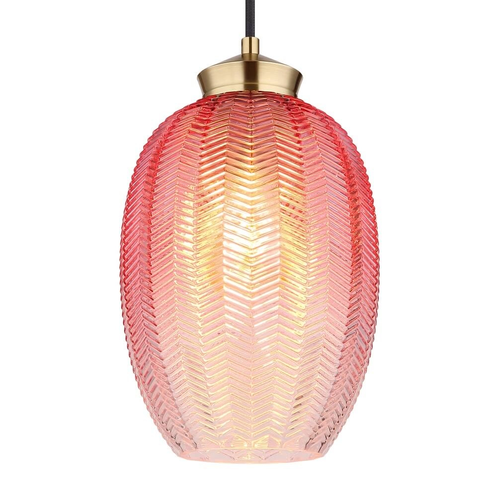 Pendelleuchte Jessica mit rosa Glas Ø 18cm Globo 9007371484119