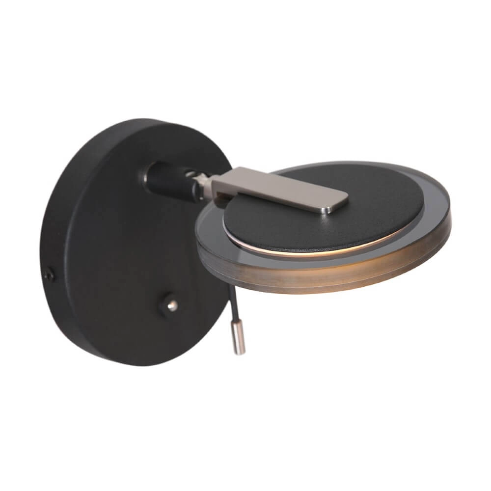Wandleselampe Turound Schwarz