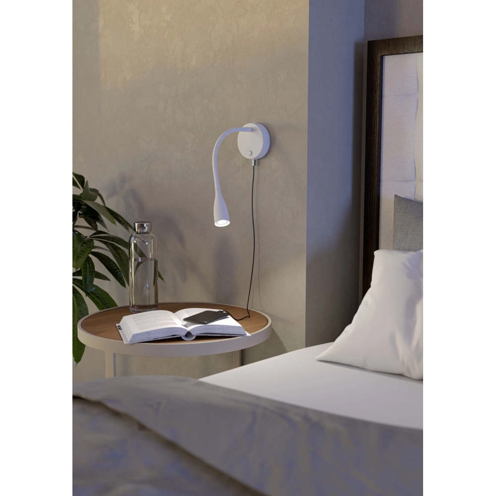 Nachttischlampe Olivandino 1 Flexibel Weiß Eglo 9008606347797