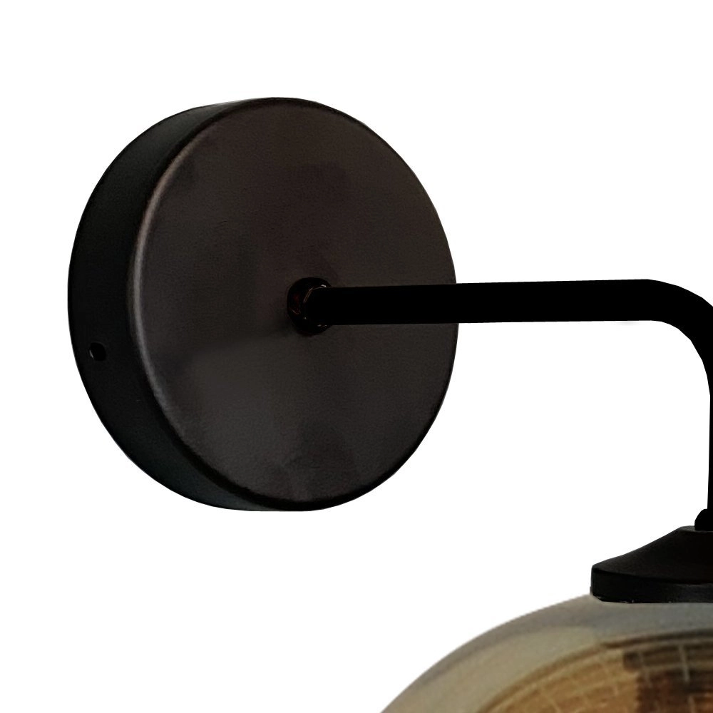 Wandlampe Quinto schwarz mit Rauchglas Masterlight 8718121247670