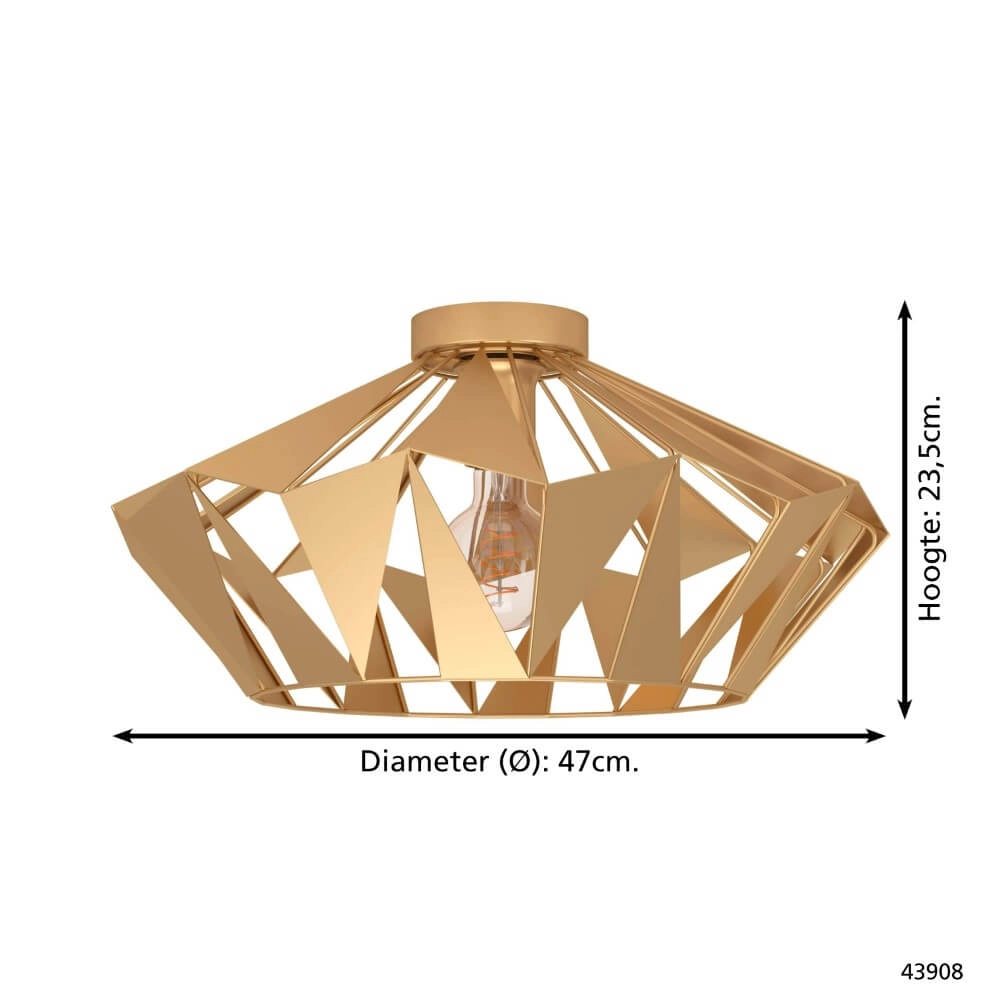 Golden Carlton Deckenleuchte - Ø 47cm Eglo 9002759439088