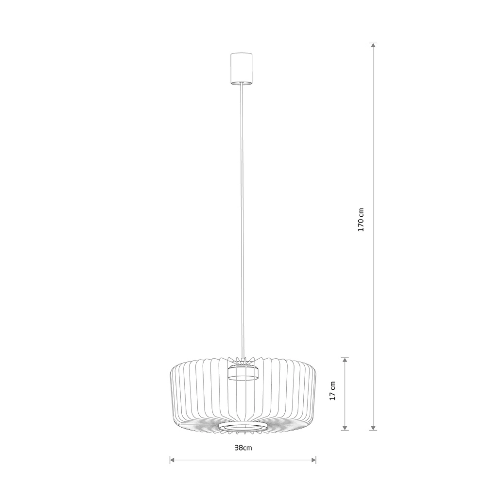 Käfiglampe Kenai sandbraun Ø 38 cm Lyora 5903139122269