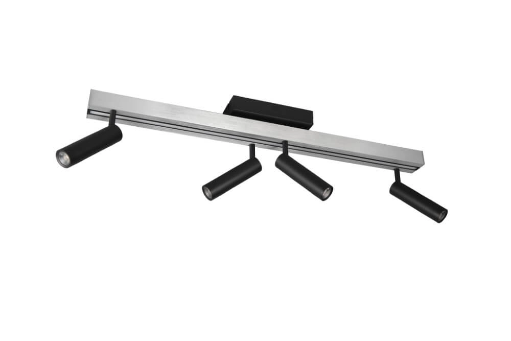 4-flammiger LED-Spot Zeno Metall mit Schwarz Trio 4017807614619