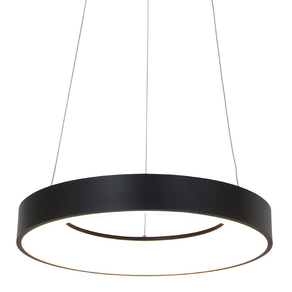 LED Hängelampe Ringlede Ø 48 cm schwarz