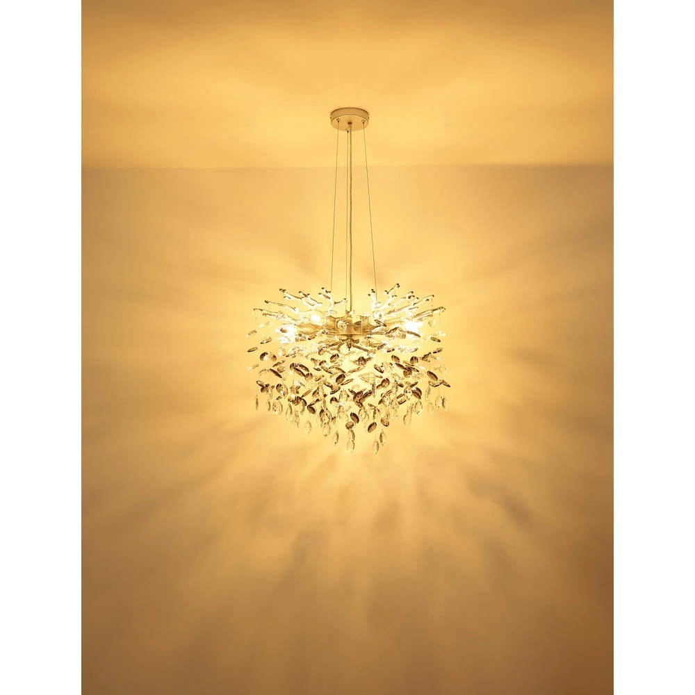 Pendellampe Queena silbergrau Ø 80cm Globo 9007371533671