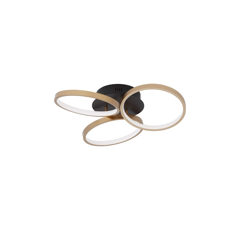 Design-Deckenleuchte Elize schwarz mit gold Ø 55cm Lyora 5212017433138