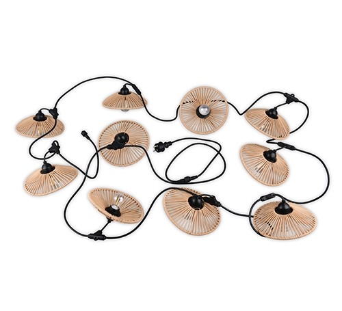 Lichterketten Chain Schwarz mit Braun 600 cm Trio 4017807697612