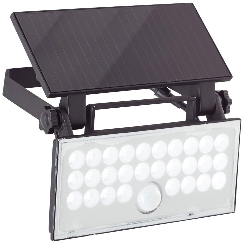 Schwarze Wandlampe Luton Solar- Brilliant 4004353437793