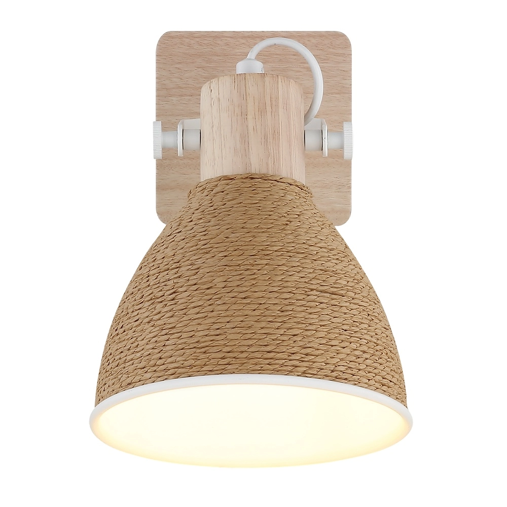 Wandlicht Lyndon Weiß mit Rattan Globo 9007371580743
