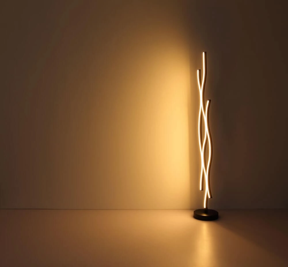 Stehlampe Geronimo schwarz mit Holz Globo 9007371457045