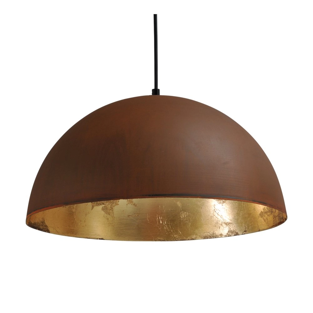 Robuste Pendelleuchte Industria Rust Gold 40