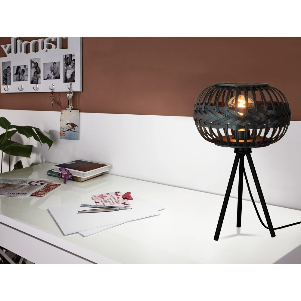 Schwarze Tischlampe Towcester Ø 26cm - 1x E27 Eglo 9002759439163