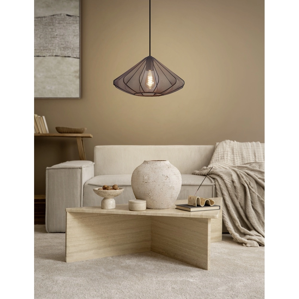 Pendellampe Ø 42 cm Dolwen Schwarz - Japandi Eglo 9002759439958