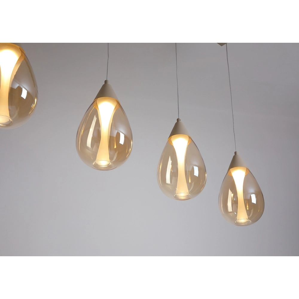 Design-Pendellampe Pear 4-hell sandbraun Searchlight 5,05342E+12