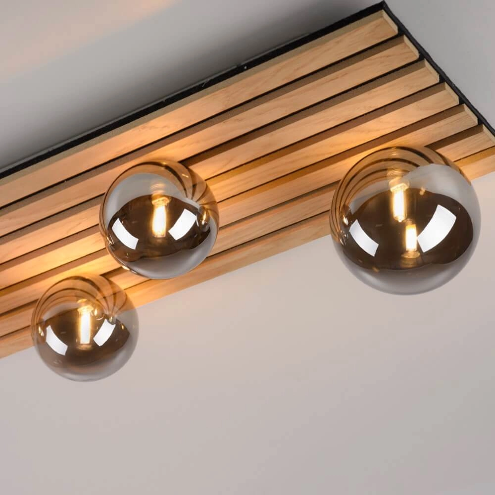 Deckenleuchte aus Holz Green Stika rechteckig Just Light 4043689004248