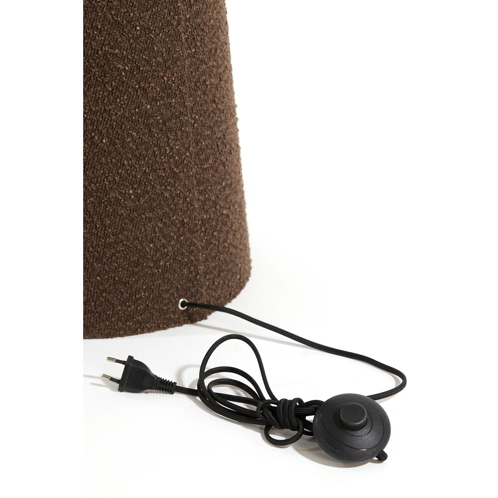 Stehlampe Micky Ø 38 cm – bouclé – braun Light & Living 8717807782788