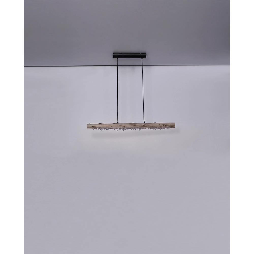 Esstisch-Pendellampe Felicitas Schwarz mit Holz Globo 9007371392889