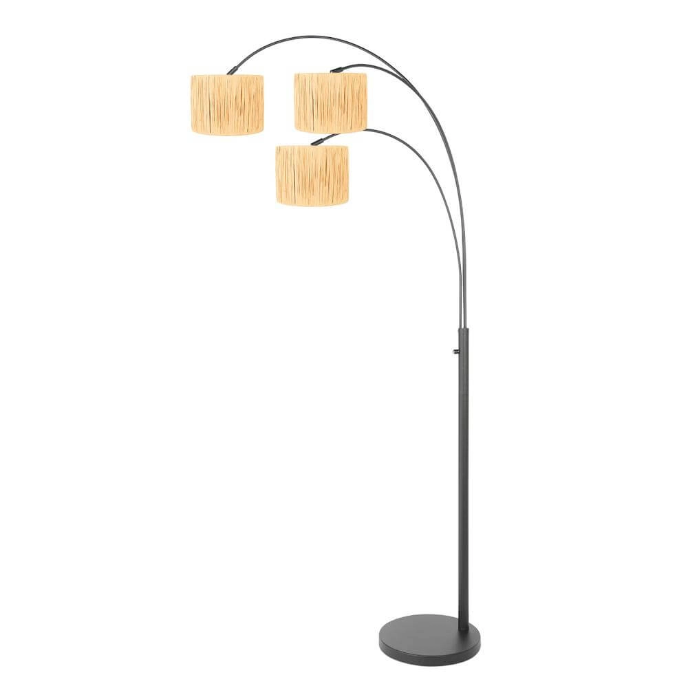 Stehlampe Sparkled Light schwarz mit strohfarbenen Kappen Steinhauer 8712746173642
