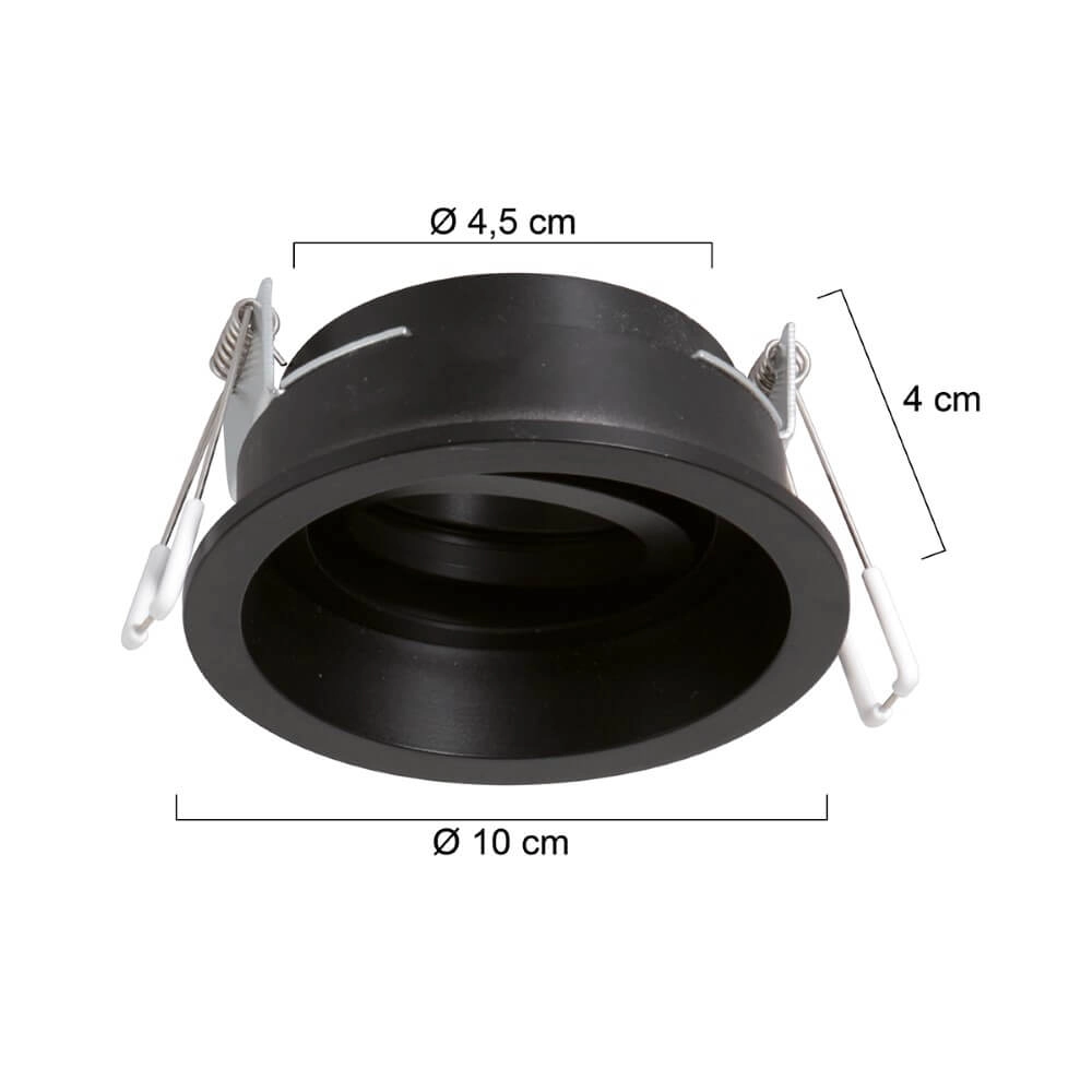 Schwarzer Einbaustrahler Pelite spot Ø 10cm Steinhauer 8712746152685