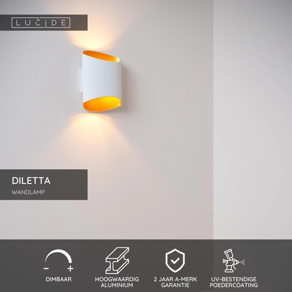 Design-Wandlampe Diletta Weiß Lucide 5411212093561