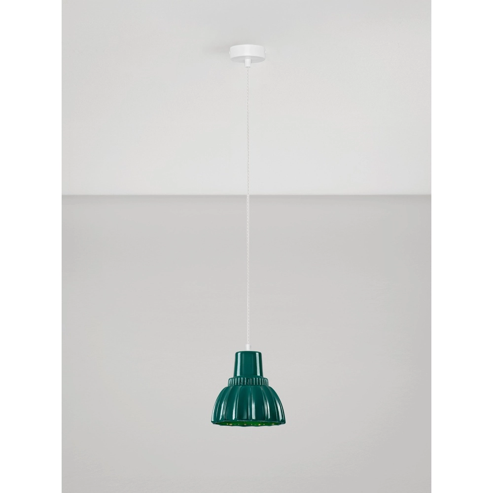 Pendellampe Picco Weiß mit Grün Lyora 5212017495396