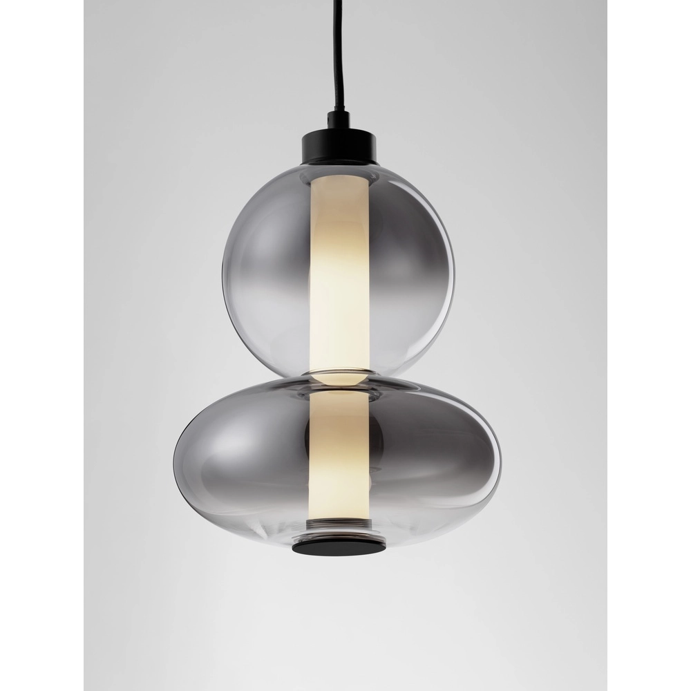 Pendelleuchte Bally Rauchglas 27,5cm