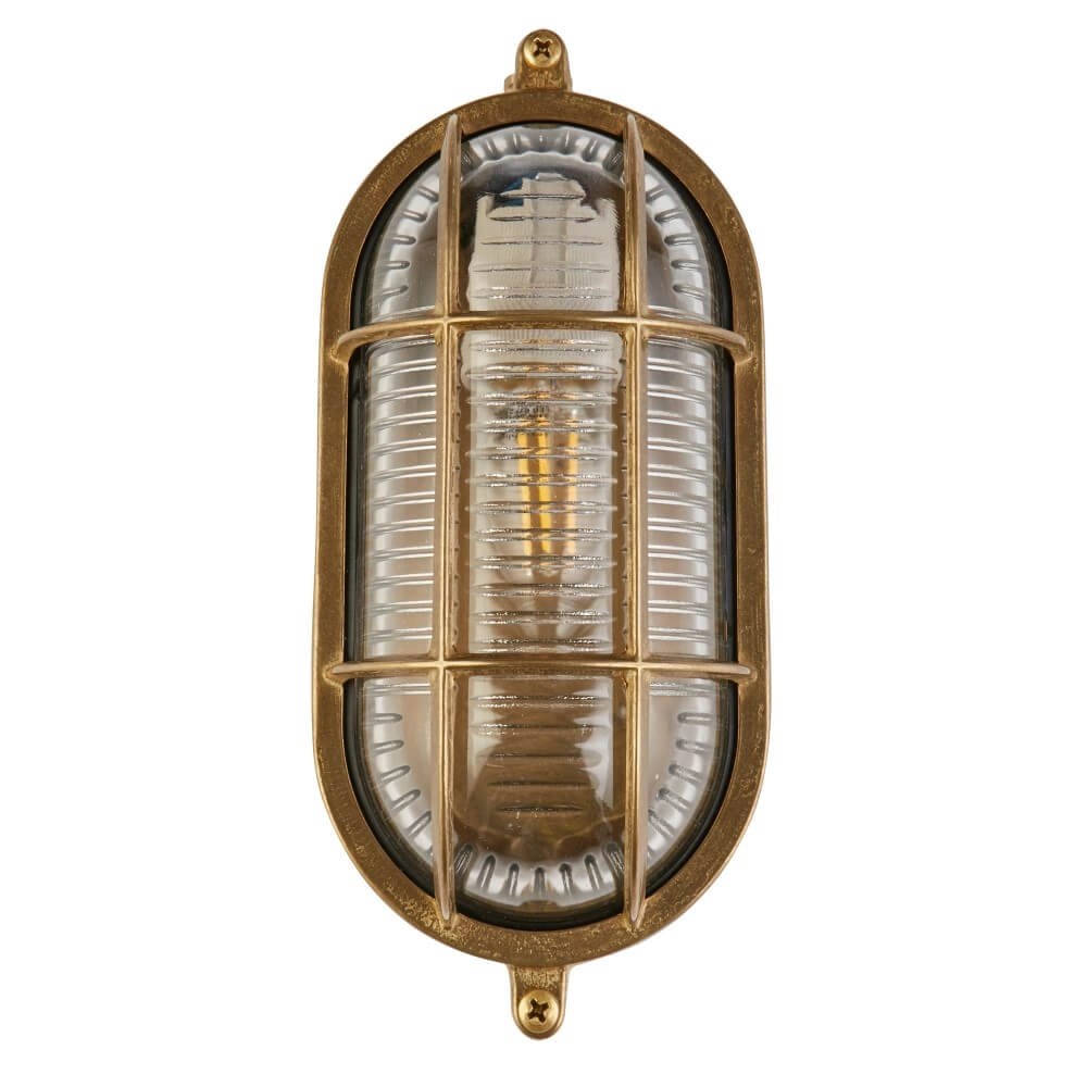 Goldene Wandlampe Bulkhead klassisch Searchlight 5053423244204