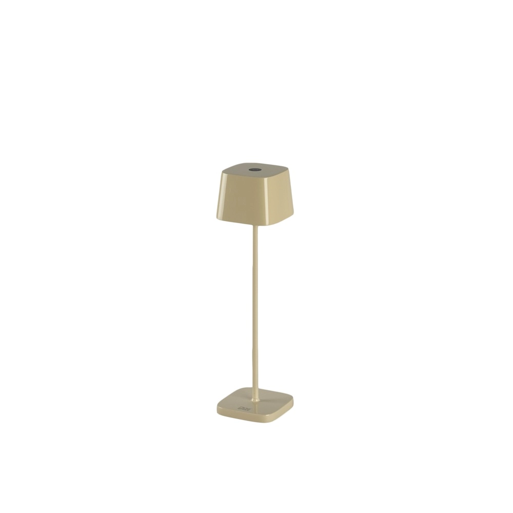 Tischlampe Capri mini sandbrauner glänzender wiederaufladbarer