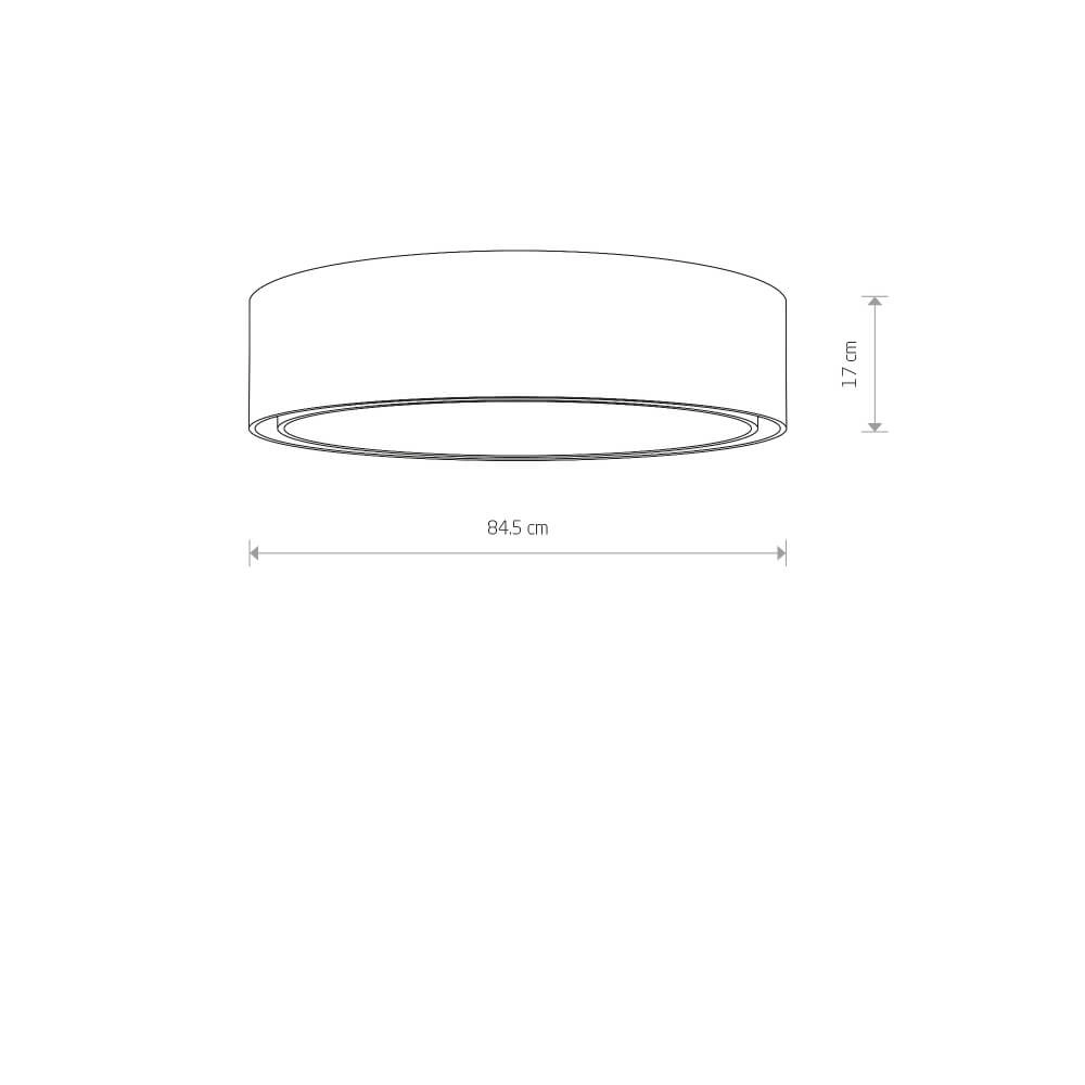 Weiße Deckenleuchte Mist Ø 84,5cm Lyora 5903139894494