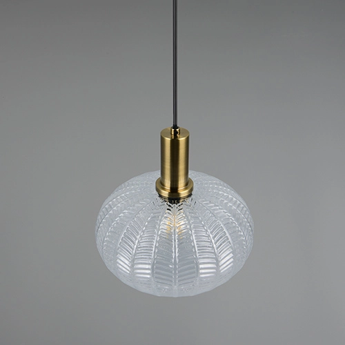 Klassische Pendellampe Elvezia Transparentes Glas Trio 4017807682045
