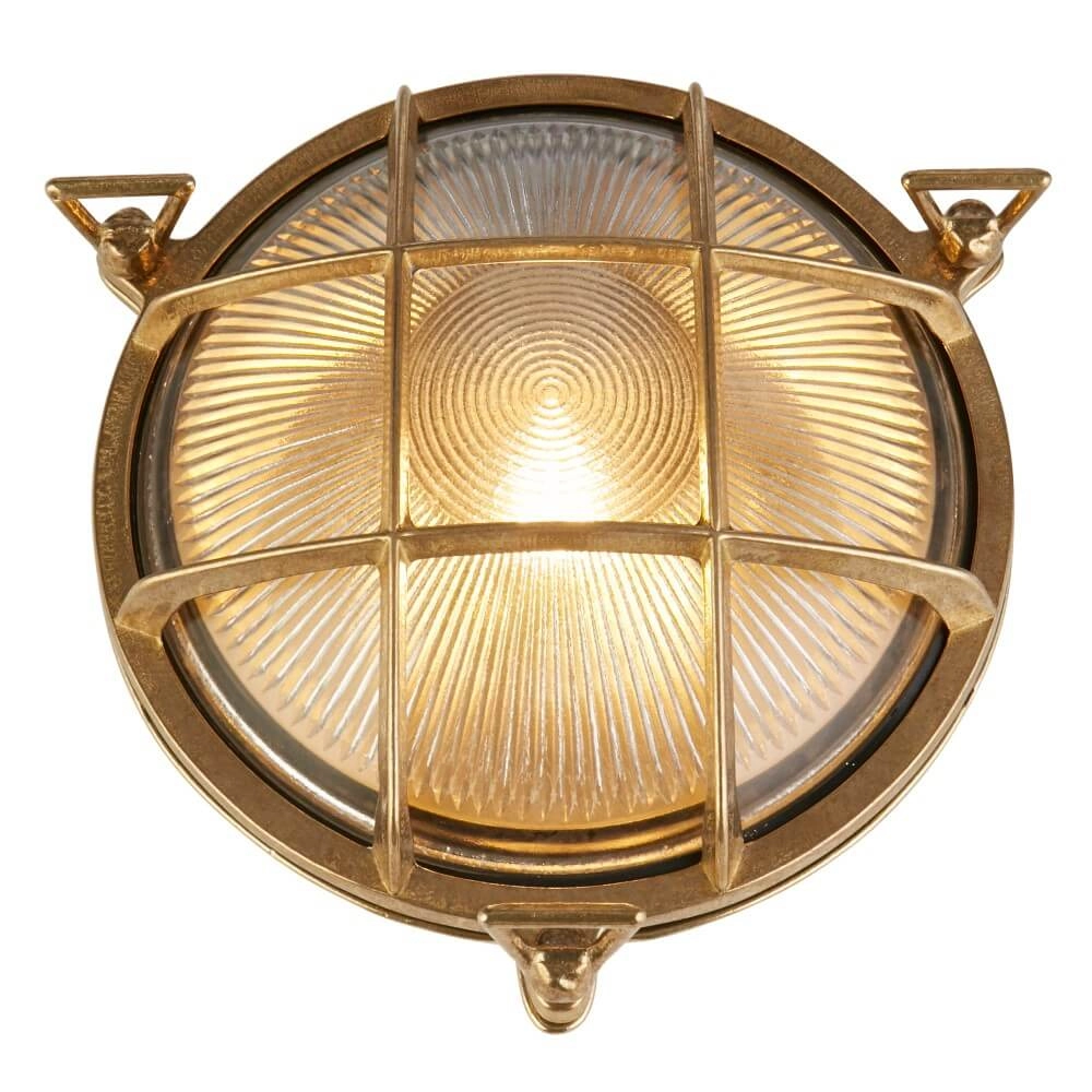 Klassische Wandleuchte Bulkhead Gold Searchlight 5053423247403