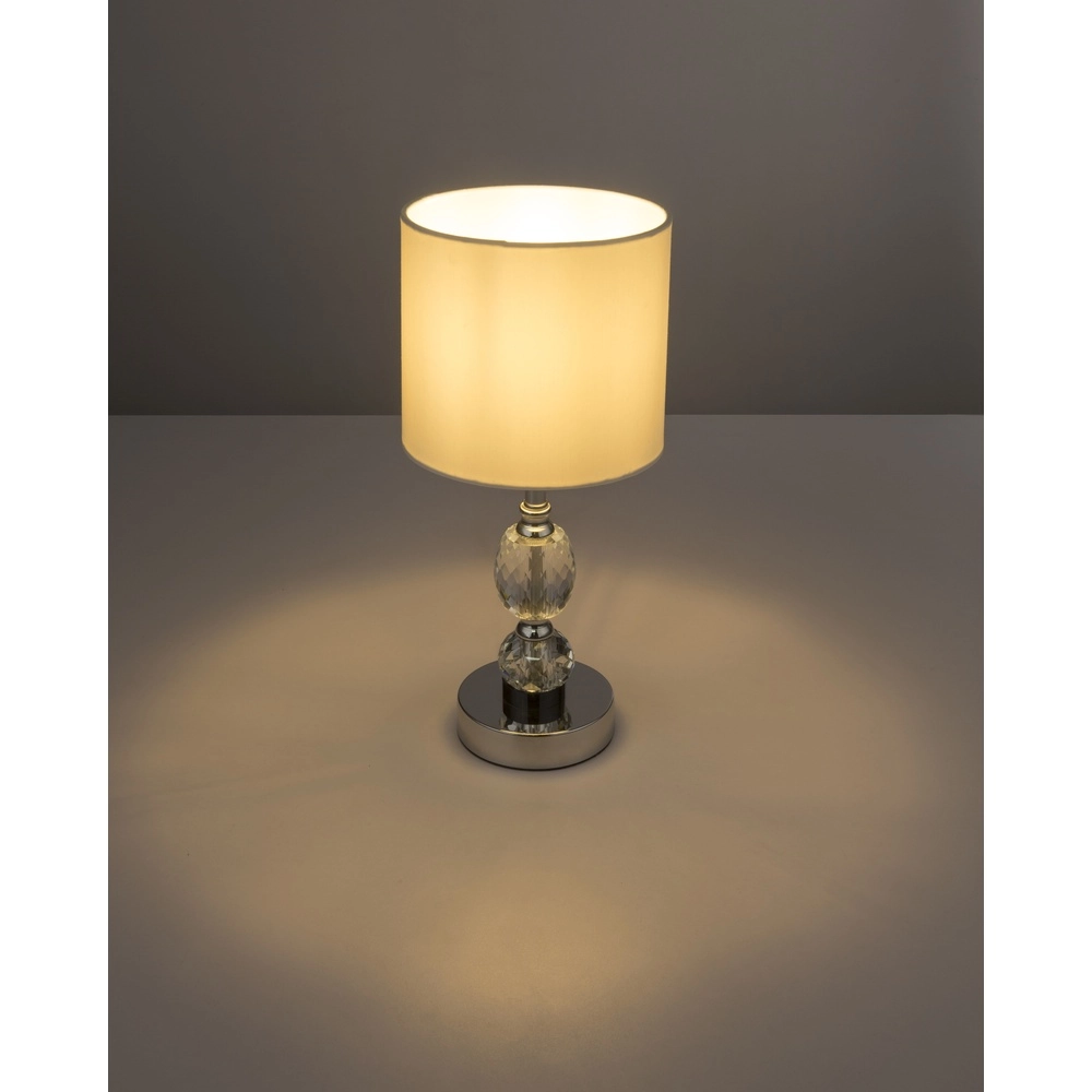 Klassische Tischlampe Bronn Chrom 34cm Globo 9007371379361
