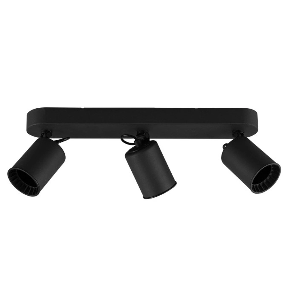 Schwarze Deckenlampe Pago mit 3 Flecken