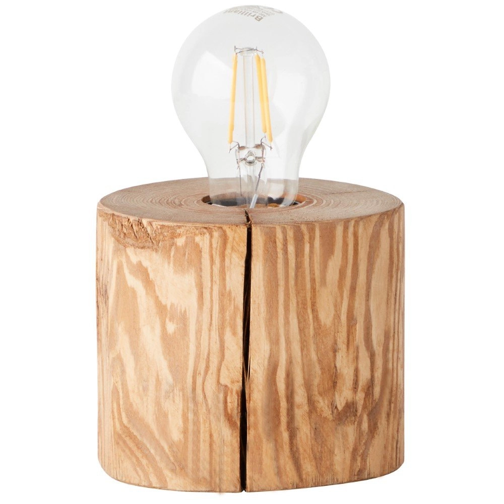 Tischlampe aus Holz Trabo 10cm Holz braun Brilliant 4004353393495