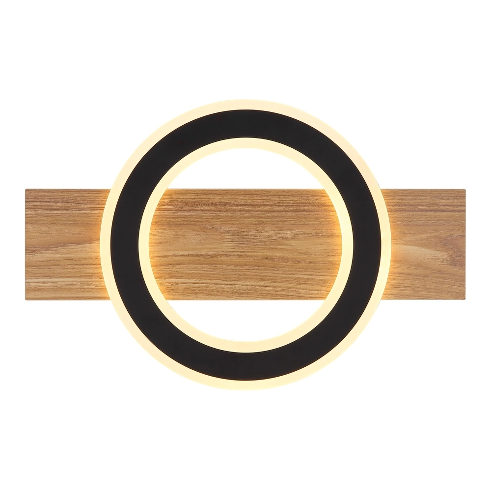 Design-Deckenlampe Jayden Schwarz mit Holz Globo 9007371465408