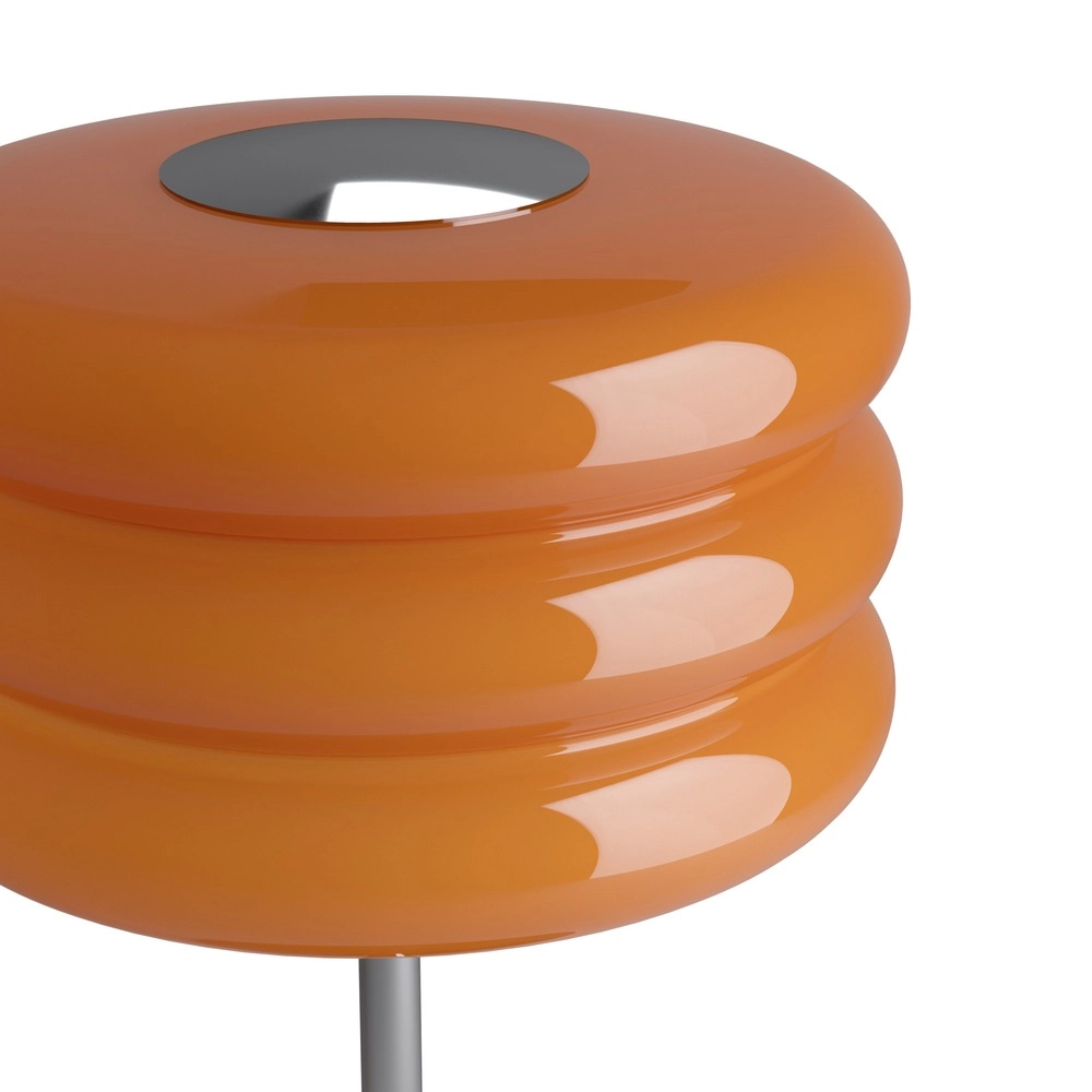 Design-Tischlampe Tortora Chrom mit oranger Ø 20 cm
