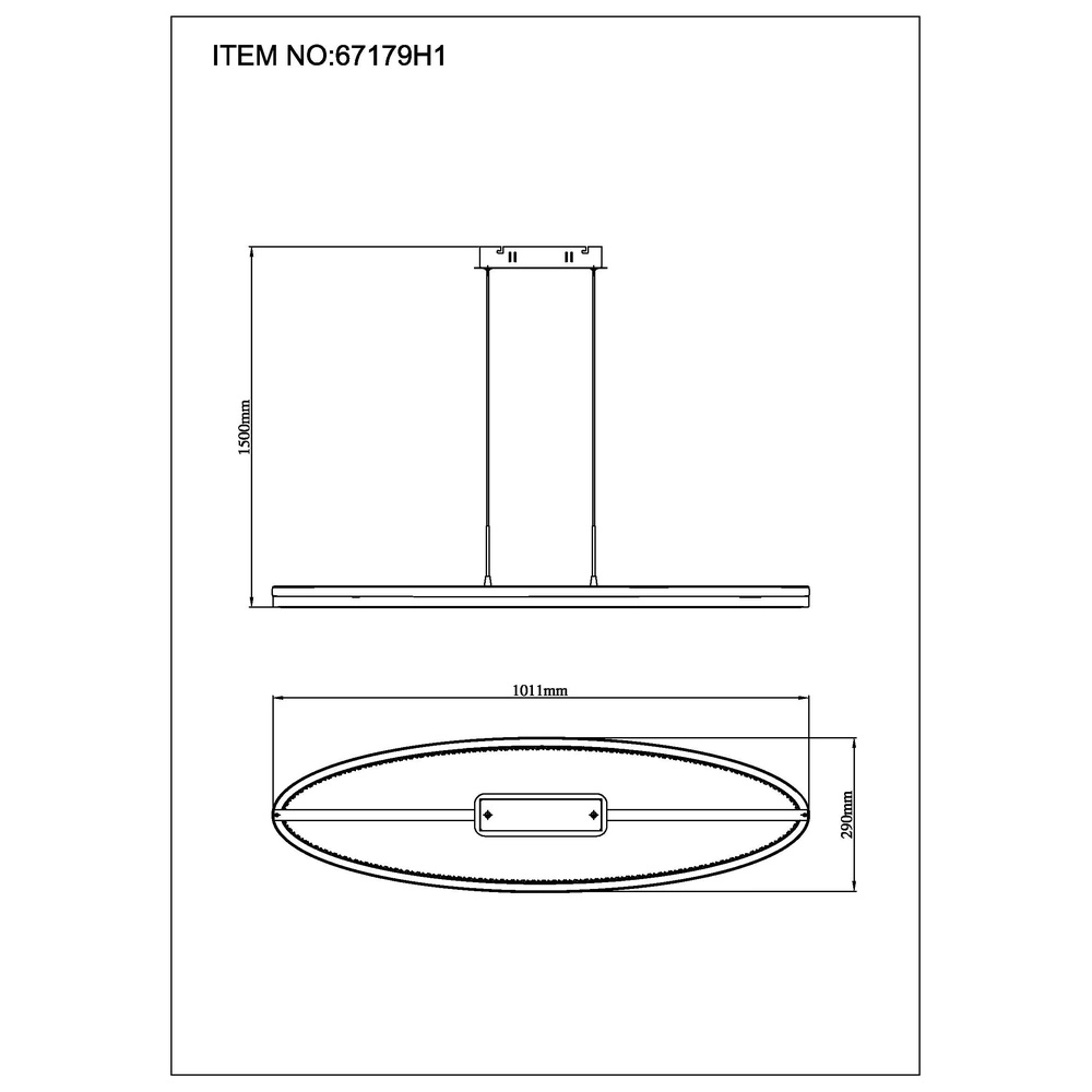 Design-Pendellampe Della Oval Schwarz Globo 9007371474738