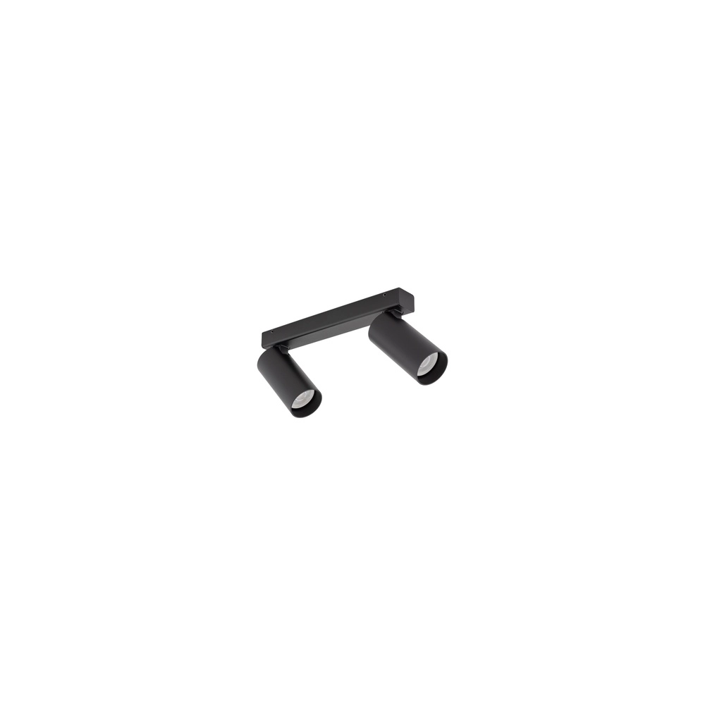 Oberflächenmontierter Spot 2x GU10 Fourty Schwarz Lyora 5903139107372