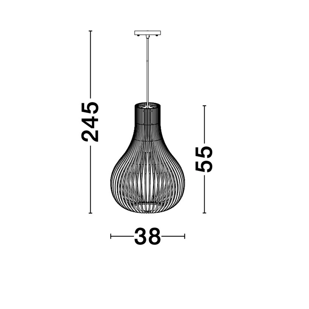 Moderne Pendelleuchte Soho Holz Ø 38cm Lyora 5212017424938