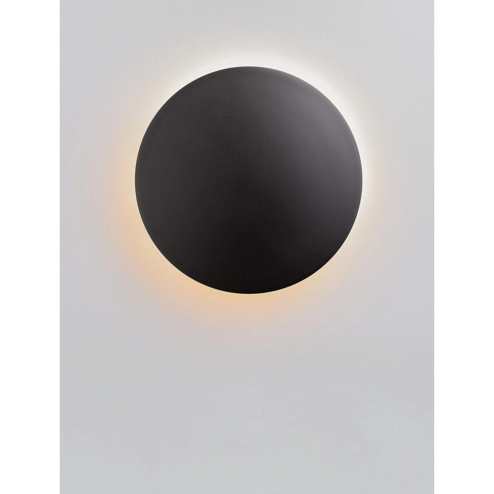 Runde Wandleuchte Copper schwarz Ø 30cm Lyora 5212017447388