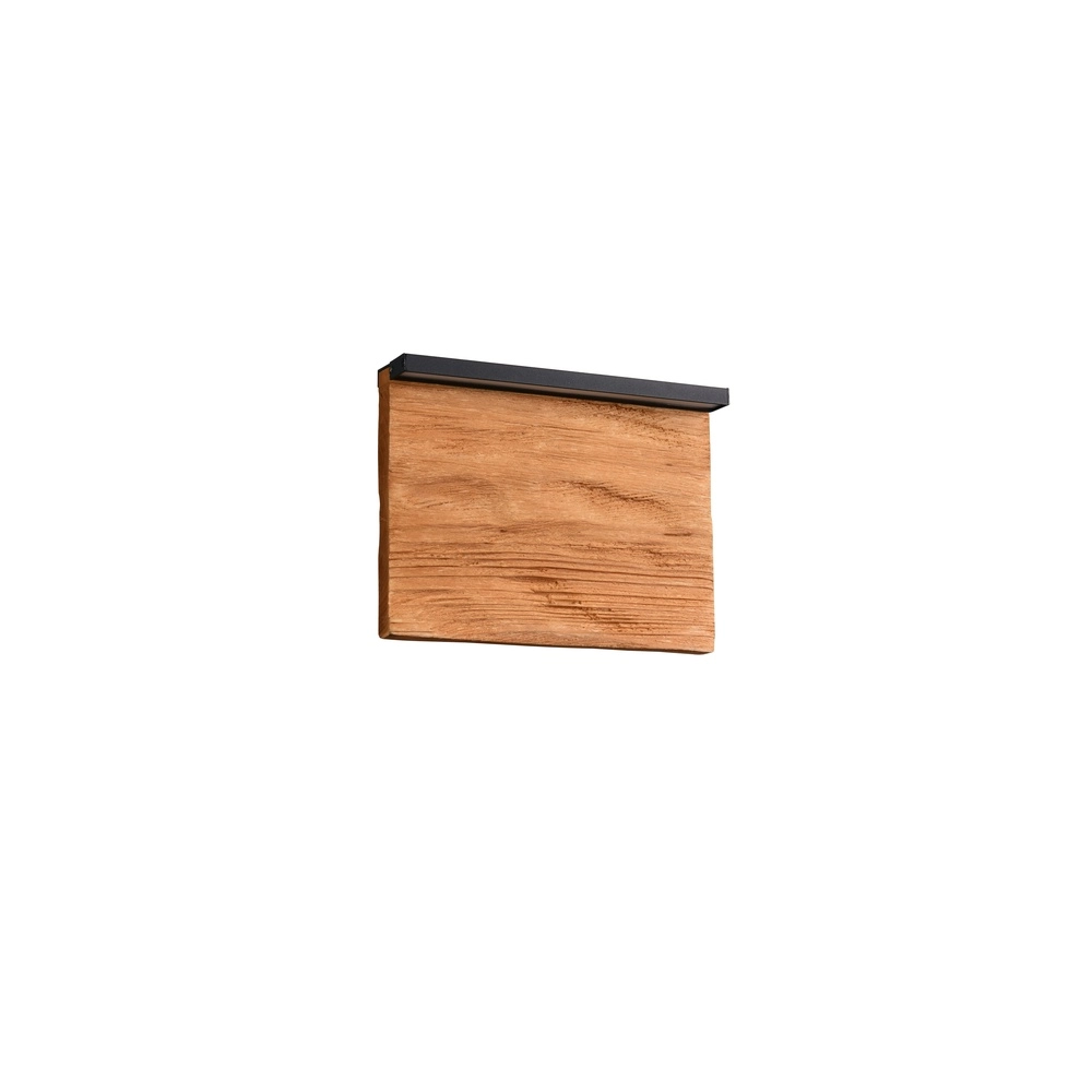 Design-Wandleuchte Kalea schwarz mit Holz 20cm Trio 4017807661385