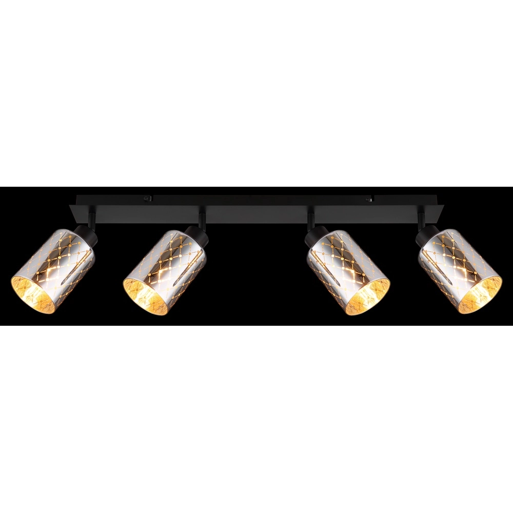 Design-Deckenlampe Alonso 4-Licht Schwarz Globo 9007371572250