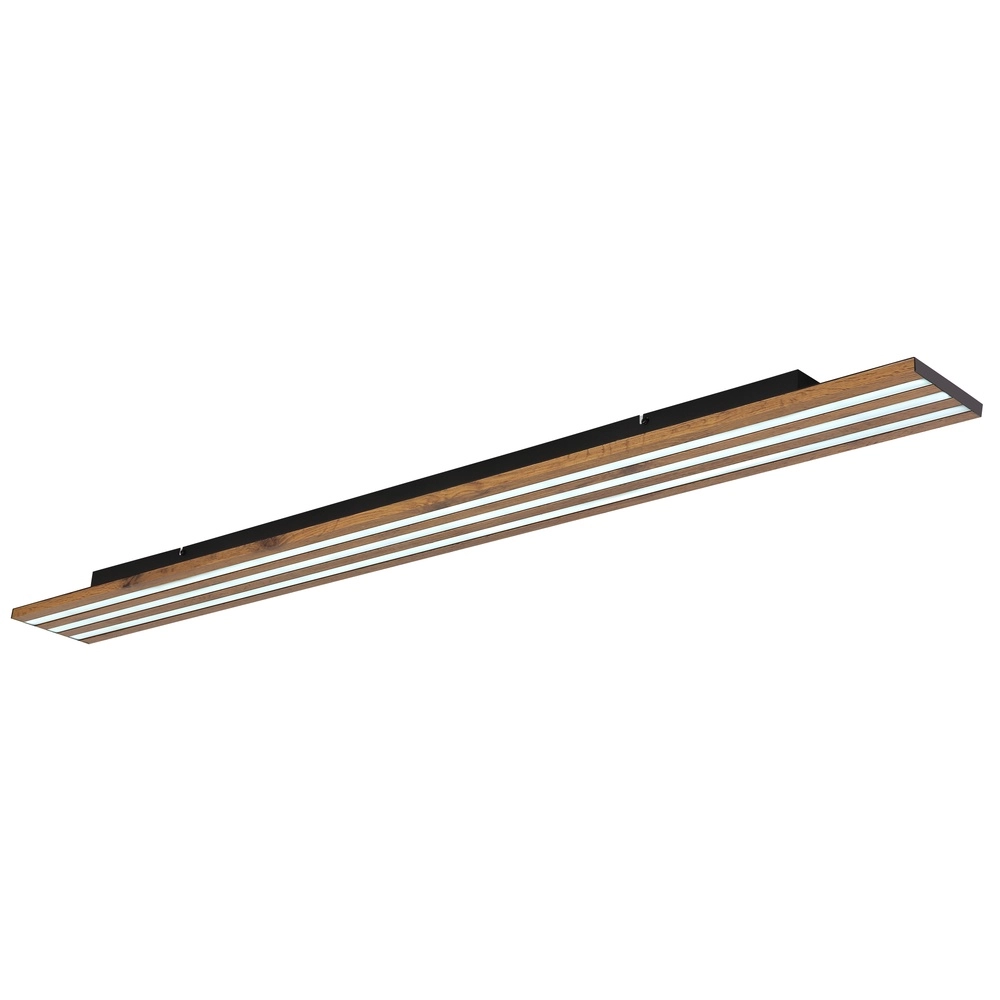 Deckenlampe Hayden Schwarz mit Holz Globo 9007371586585
