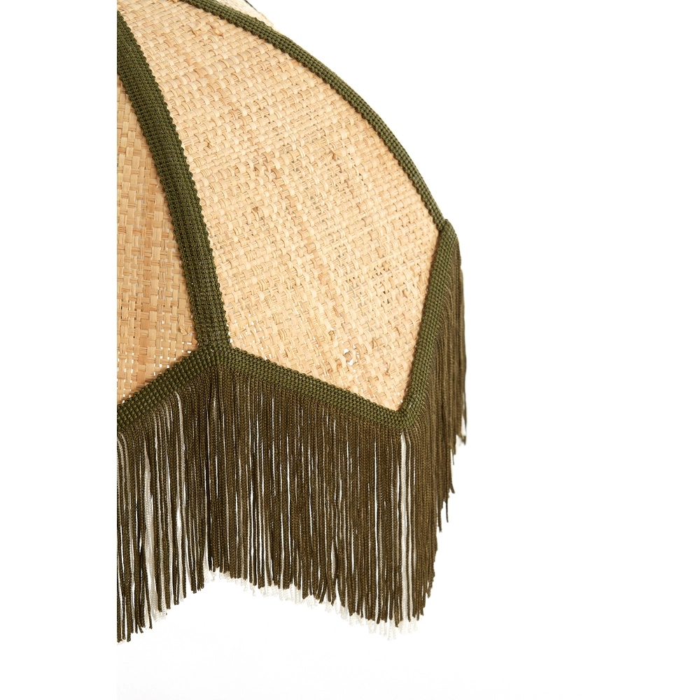 Japandi Wandlampe Sulina Sandraffia mit Grün Light & Living 8717807762421