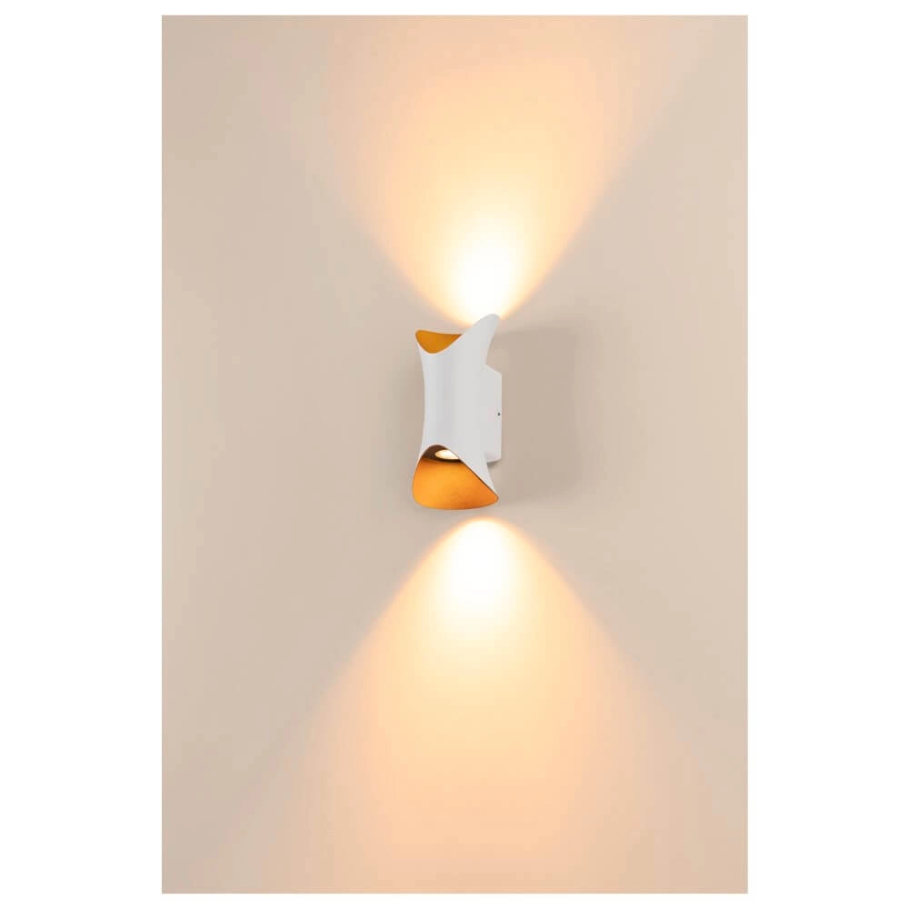 Großes LED-Auf- und Abwärtslicht Modela weiß mit gold SLV 4024163289160